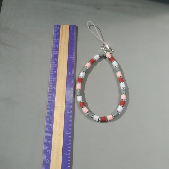 Blush Candy Pop Beaded Phone Strap - Picture 5 of 5